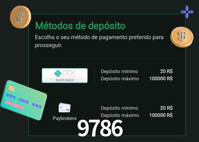O cassino 9786 oferece uma grande variedade de métodos de pagamento